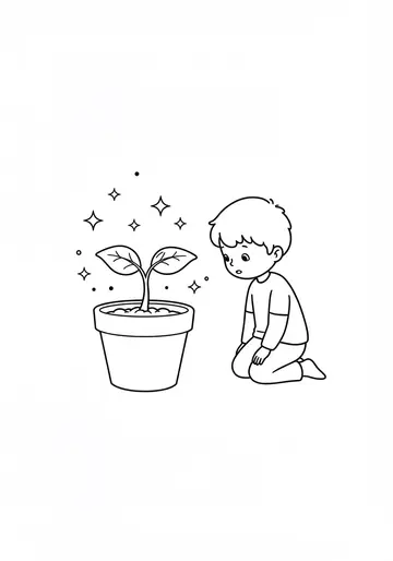 Magical Growing Orange Fruit Coloring Pages