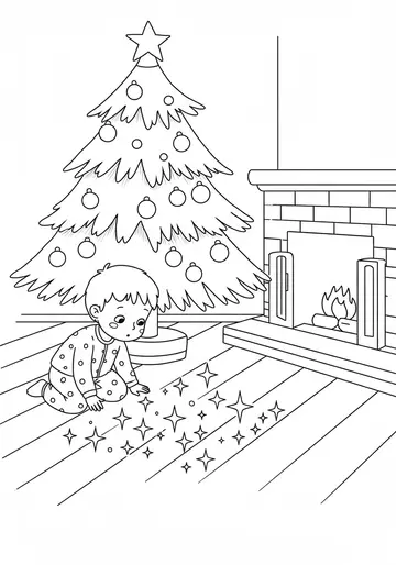 Magic of Christmas Sparkle A Coloring Page