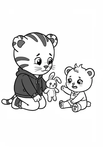 Kind Big Brother Daniel Tiger Coloring Pages