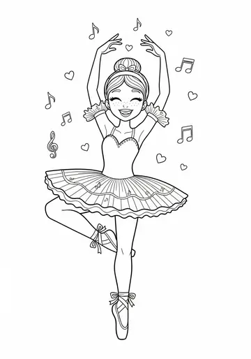 Zoe Ballet Dancing Coloring Page - Graceful Fun