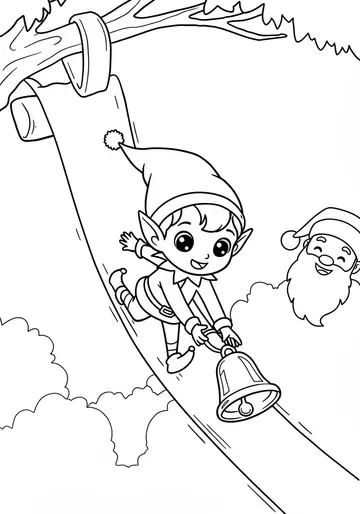 Pip's Jingle Bell Quest Coloring Pages for Preschoolers