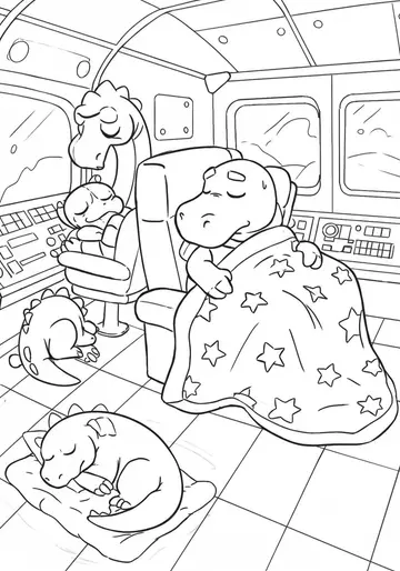 Nap Time Adventure Coloring Pages