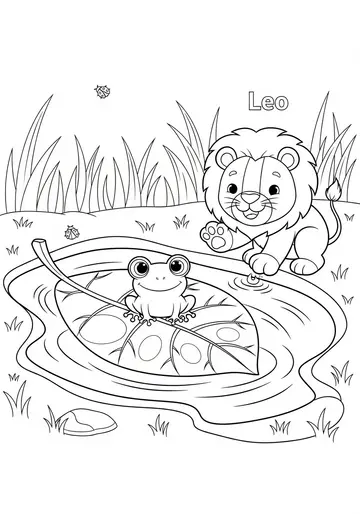 Imagination Adventure cute lion Coloring Pages