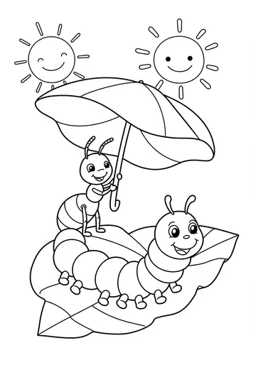 Friendship & Fun July Coloring Pages The Grumpy Caterpillar