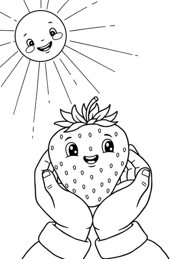 The Shy Strawberry National Farmers Market Week Coloring Fun