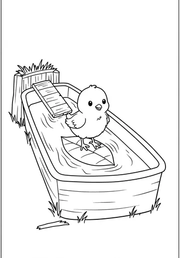 Summer Imagination Chick Coloring Pages