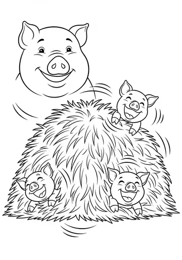 Giggling & Gaming Piglets Coloring Pages Tickle Game