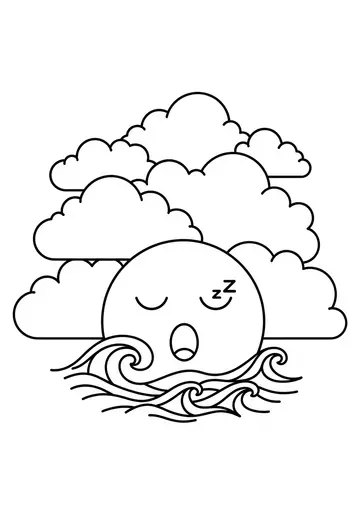Leo's Singing Shell beach Coloring Page