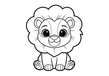 Cute Lion King Coloring Page Free Printable