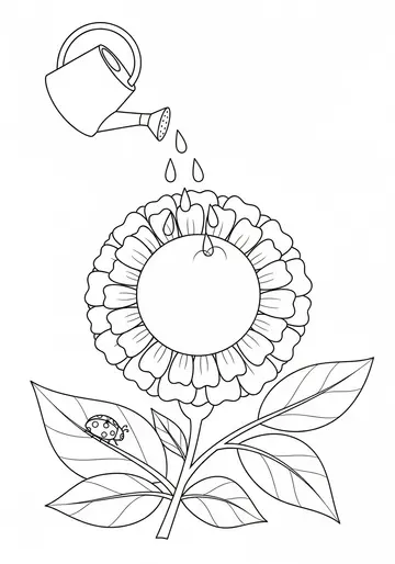 Thirsty Marigold's summer Garden Coloring Pages