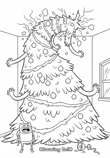 Magical Growing Tree Coloring Book Pages