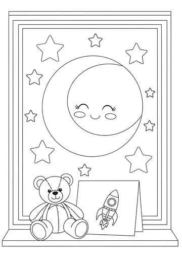 Leo Gives the Moon a happy birthday Coloring Pages