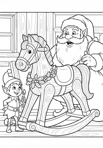 Pip's Wobbly Rocking Horse Coloring Pages