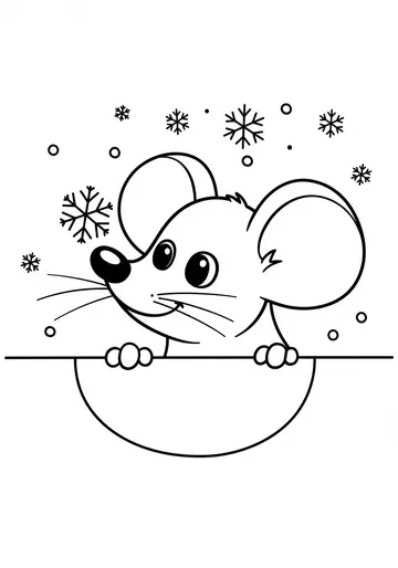 Pip's First Snowflake Coloring Pages for Preschoolers