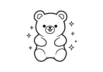 Let's color this Gummy Bear together!