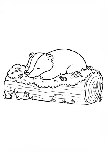 Mossy Pillow & Forest Friends camping Coloring Pages