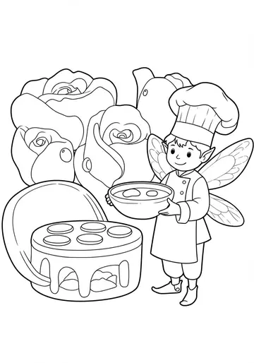 Morning Treat Time Fairy Coloring Pages