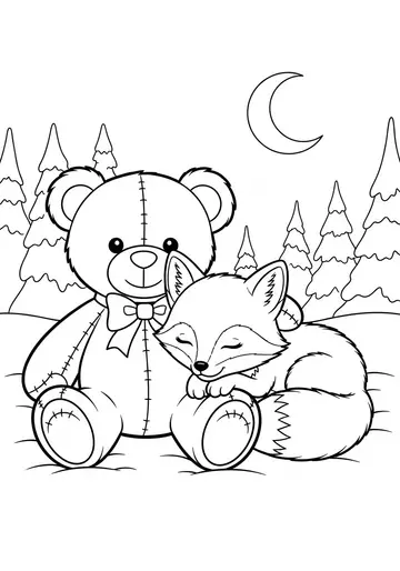 5.Cozy Christmas Stories Coloring Pages for Kids