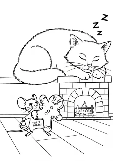 Pip the Mouse's Brave Adventure Coloring Pages