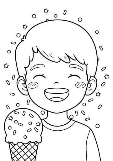 Fun & Silly Ice Cream Sprinkles Coloring Pages