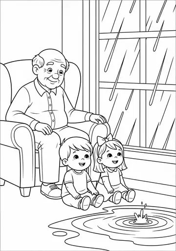 Rainy Day Puddles & Thanksgiving Fun Coloring Pages