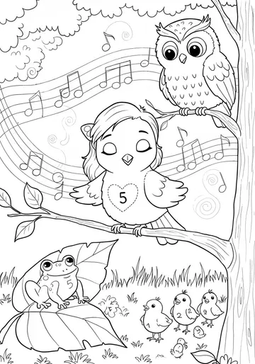 Melody Hears Color A color by number Music Book