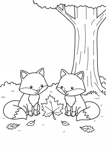 Leo & Lila's Forest Thanksgiving Day Coloring Pages