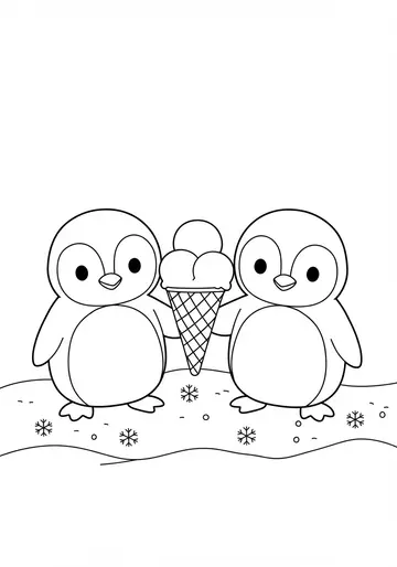 Percy & Polly's Ice Cream Friendship Coloring Pages