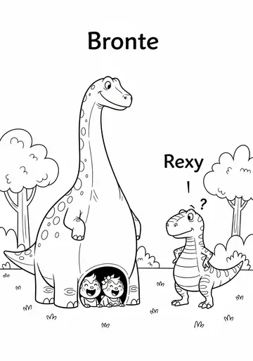 Rexy Finds a Surprise Coloring Pages