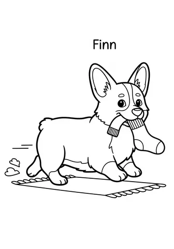Finn the Hero Puppy Coloring Pages