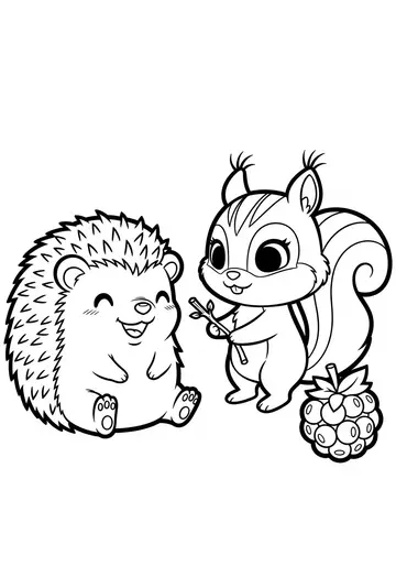 Gus & Suki's Prickly Heart Friend Coloring Pages