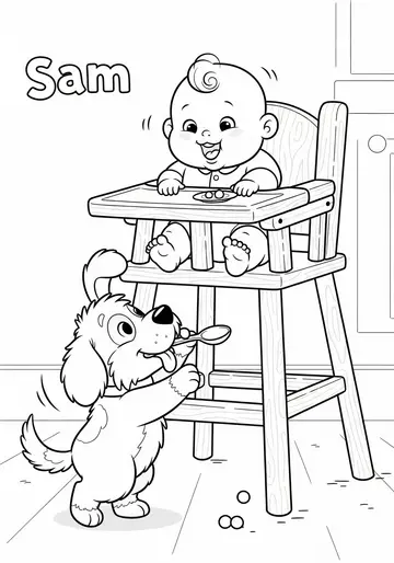 Playful & Learning Cute Baby Coloring Pages The Spoon