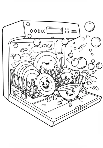Joyful Bubble Party cute Machine Coloring Book