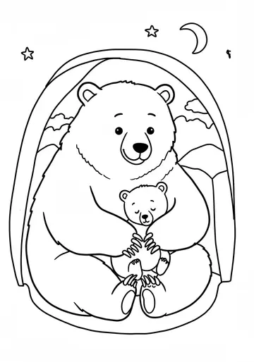 Mama Bear's National Breastfeeding Month Coloring Pages for 3-5