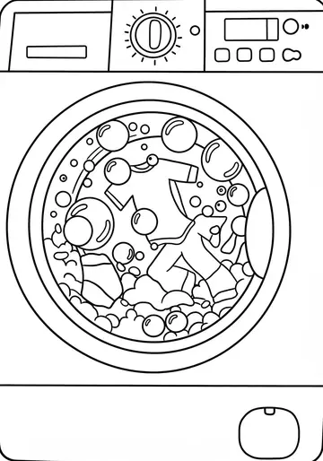 Magical Bubbly cute Machine Coloring Book Pages