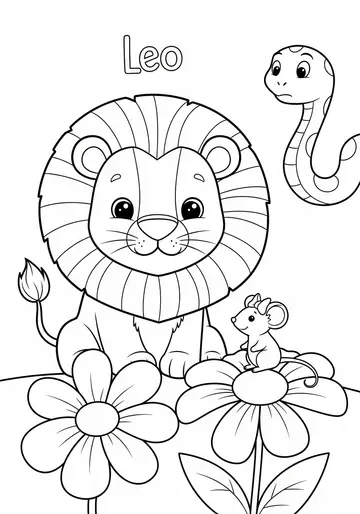 Leo's Roar Jungle Animals Friendship Coloring Pages