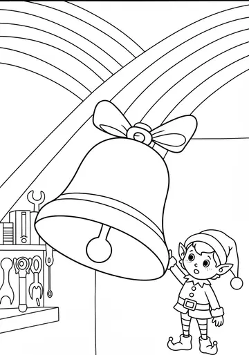 Milo's Rainbow Bell santa's workshop Coloring Pages