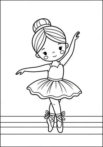 Twirling Ballerina Coloring Page