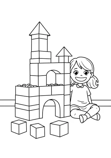 Building & Growth Kindergarten Coloring Pages