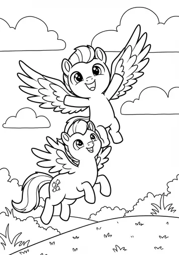 Pegasus Pip's First Flap Coloring Pages for Kids 3-5