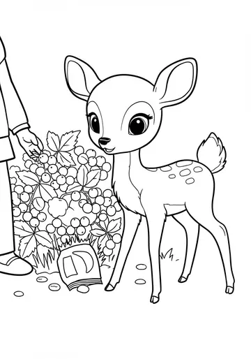 Deer Willow's Forest Cleanup Coloring Pages for Kids