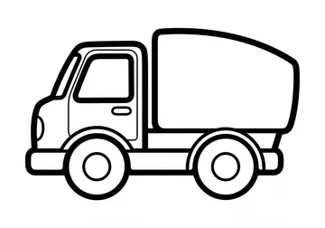 Zoom, Vroom! Fun Truck Coloring Page for Kids