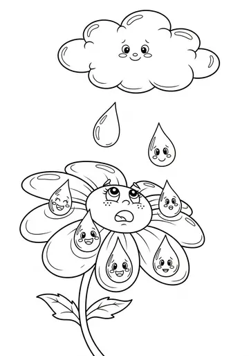 Learning & Fun Thirsty Daisies Coloring Pages for 3-5