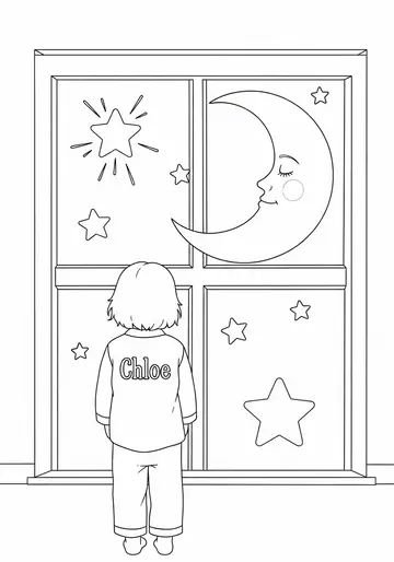 Night-Time Gratitude Adventure Thanksgiving Coloring Pages
