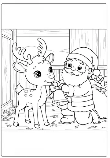 Cute Reindeer Adventure Coloring Pages for Kids