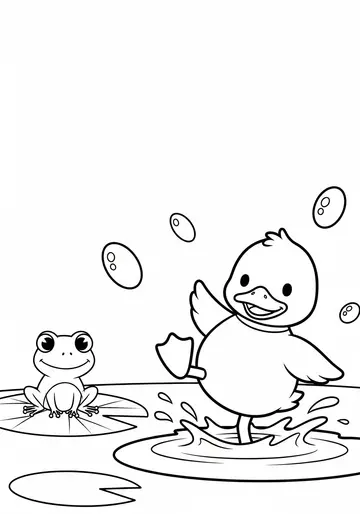 Puddle Fun! Spring Coloring Pages for Preschoolers