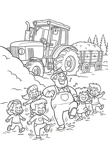A Joyful Tractor Adventure Coloring Book
