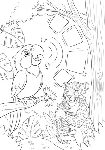 Confident Jungle Animals Coloring Pages for Ages 3-5