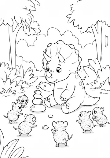 Quiet Friendship & Building Coloring Pages