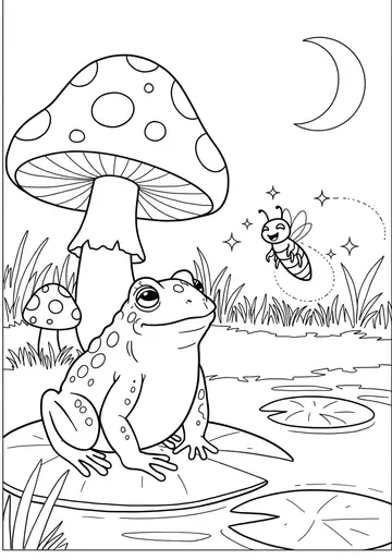 Magical Flicker the Firefly animal Coloring Book Pages